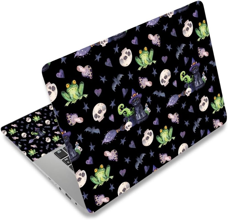 DINKY 15.6 inches Laptop Skin Sticker Netbook Universal Reusable Protector Cover Decal Fits 13 13.3 14 15 15.4 15.6 inch Laptop Protector Notebook (Skeleton Frog) - Image 1